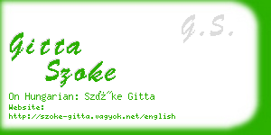 gitta szoke business card